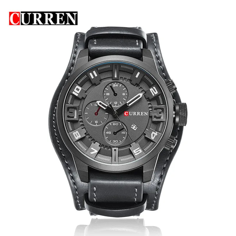 Sports Solid Color Buckle Quartz Men's Watches