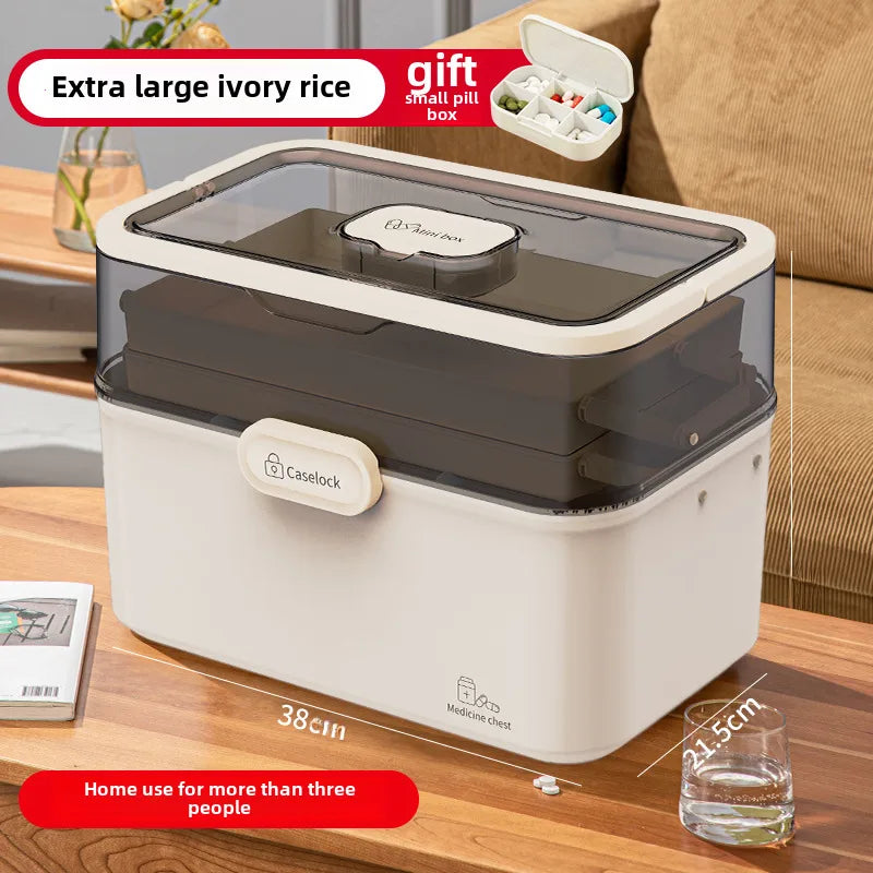 Medicine box Family medicine box household large capacity children's medicine multi-layer medical storage box first aid box small medicine box