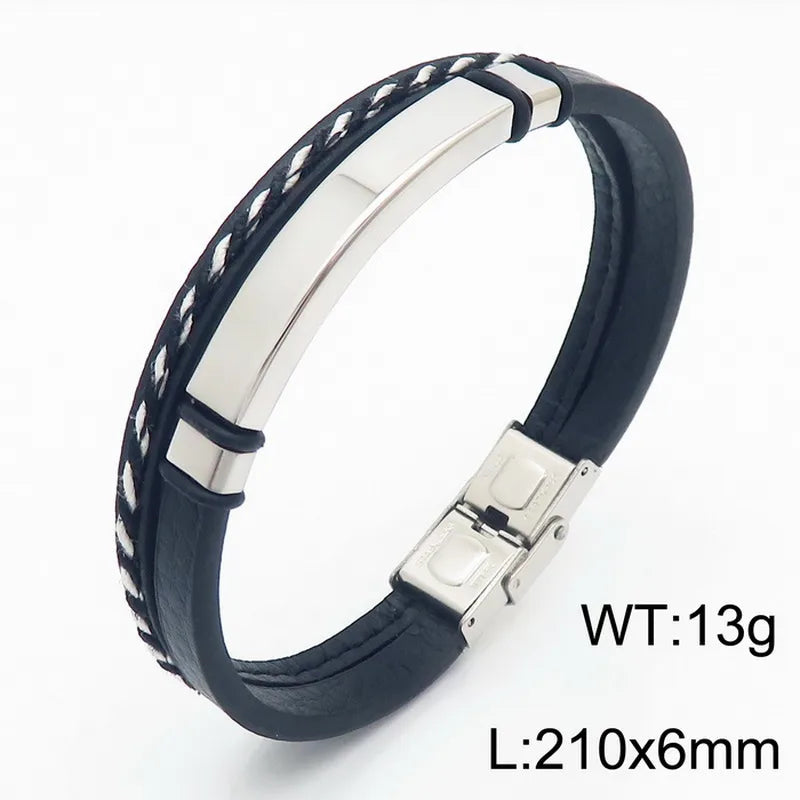 Simple Style Twist Titanium Steel Plating 18K Gold Plated Men's Bangle