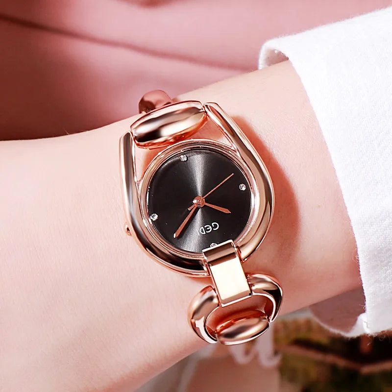 Vintage Style Classic Style Geometric Jewelry Buckle Quartz Watch Women's Watches