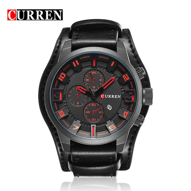 Sports Solid Color Buckle Quartz Men's Watches