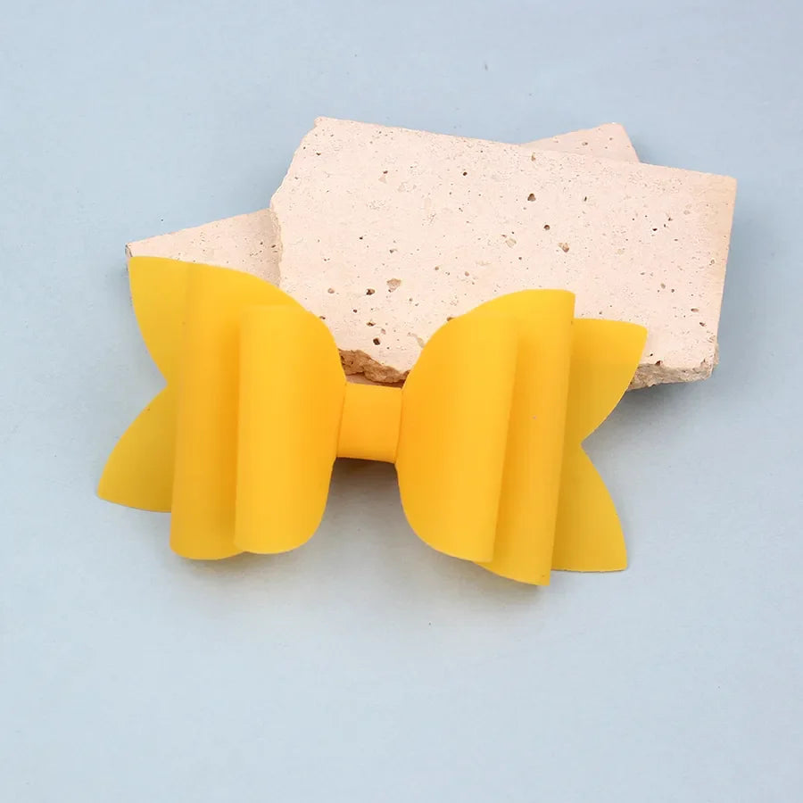 New Summer Fresh Pvc Bow Hairpin Candy Color Bow Hairpin Simple and Versatile