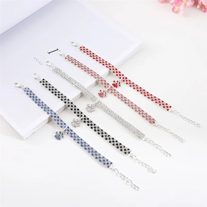 simple style classic style alloy plaid diamond pet collar
