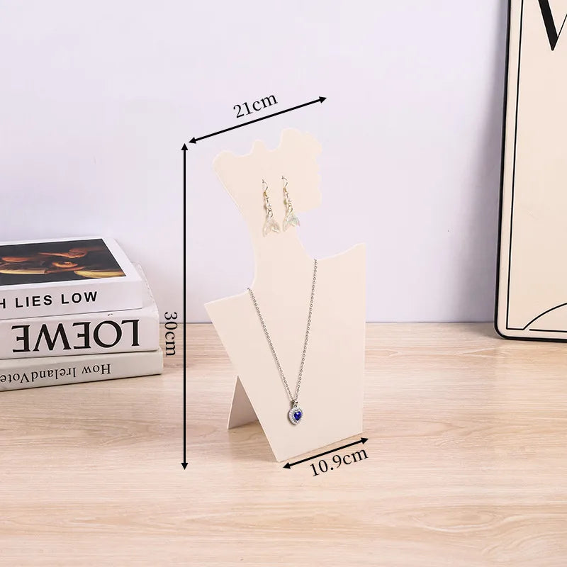 Foldable Jewelry Display Stand Necklace Earring Stud Artistic Velvet Window Display Shooting Props For Pendants And Accessories