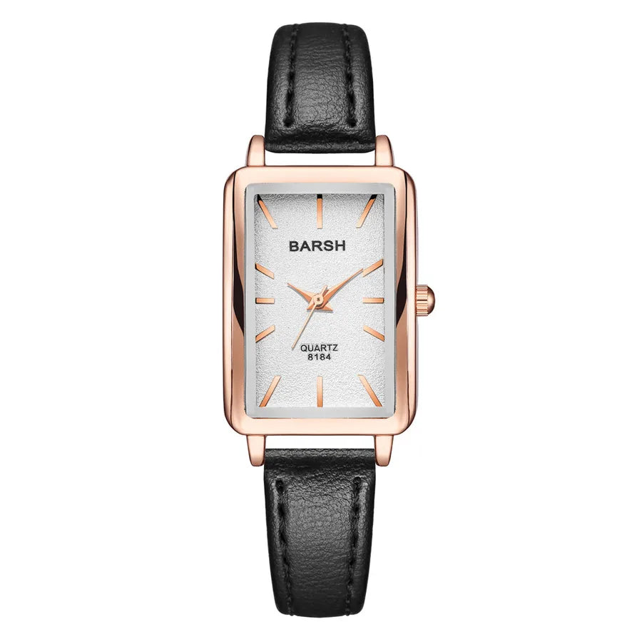 fashion rectangle buckle quartz women's watches