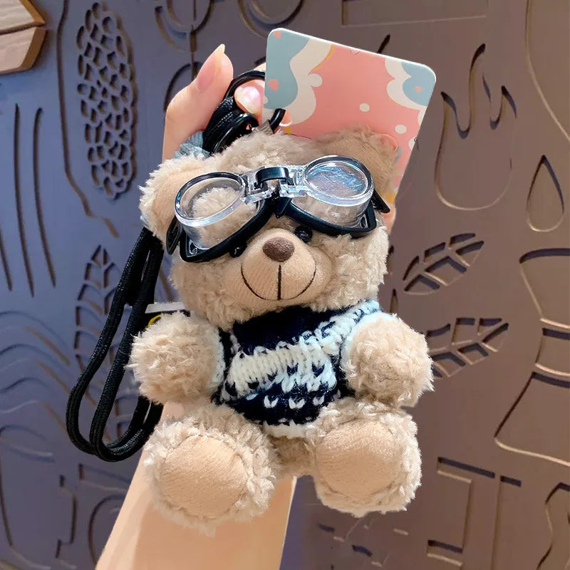 1 Piece Cute Bear Plush Unisex Bag Pendant Keychain