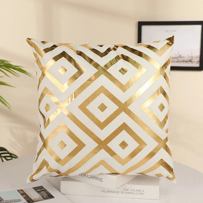 classical letter short plush pillow cases