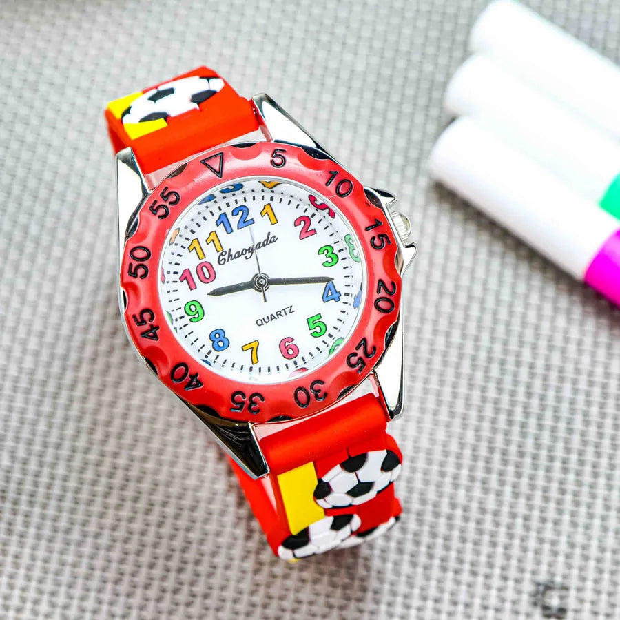Fashion Football Children's Luminous Watch Kindergarten Only Look at Time Electronic Watch Boys Outdoor Sports Waterproof Tide Watch