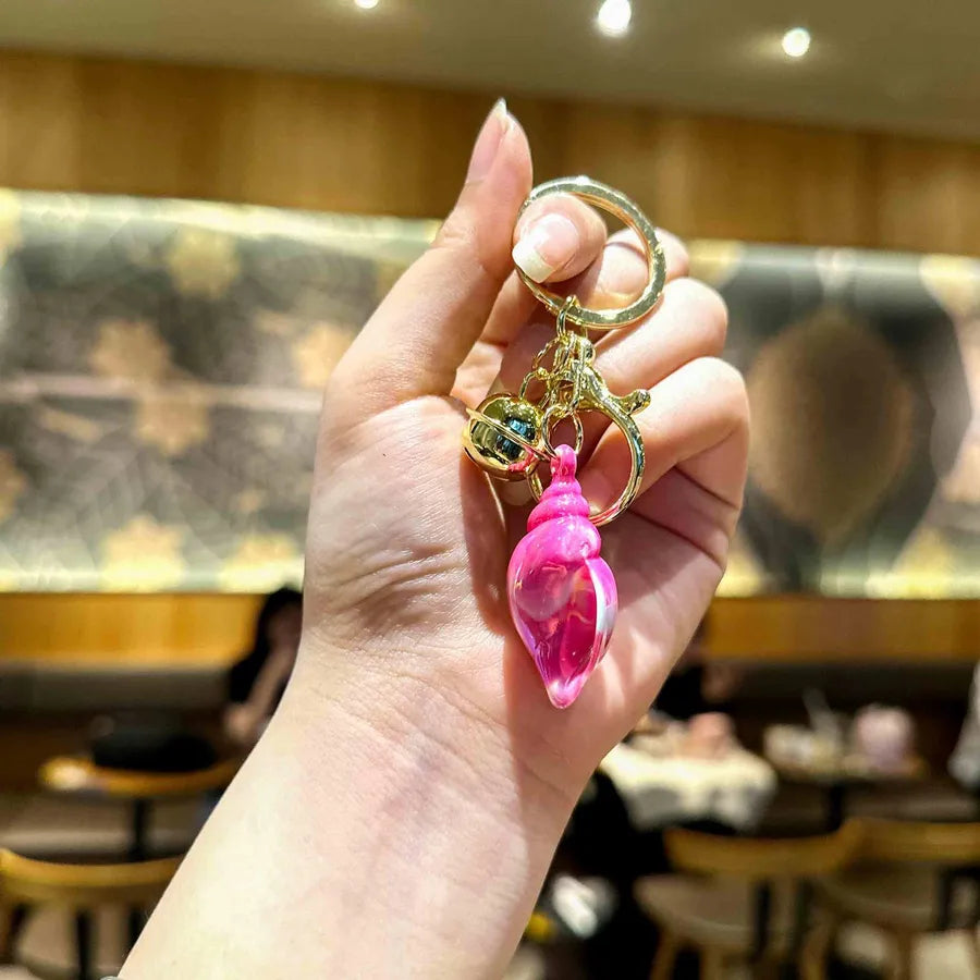 Cute Conch Arylic Alloy Unisex Keychain