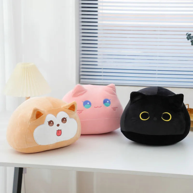 Cartoon Black Cat Doll Plush Toy Pillow Office Home Sofa Cushion Girls Dormitory Sleep Soft Stuffed Animal Decorative Pillow
