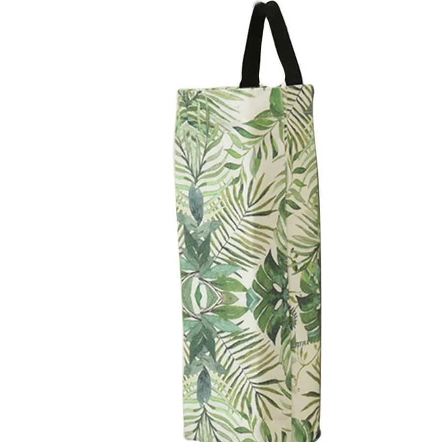 Japanese Style Leaves Plaid Butterfly Polyester storage bag