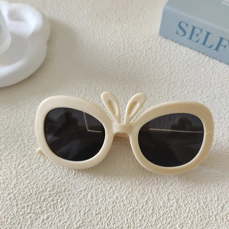 Sweet Simple Style Solid Color Resin Special-Shaped Mirror Full Frame Kids Sunglasses