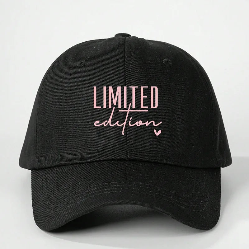 Unisex INS Style Casual Vacation Vocabulary Words/Name Curved Eaves Baseball Cap