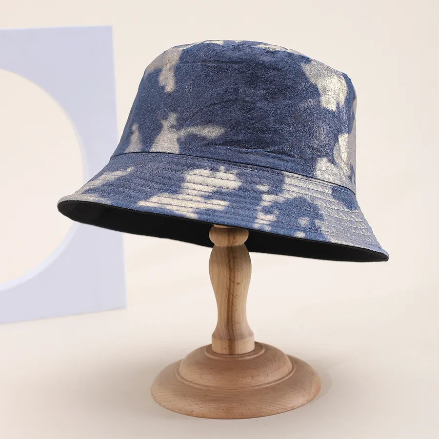 Women's Men's Chinoiserie Casual Commute Tie Dye Wide Eaves Bucket Hat