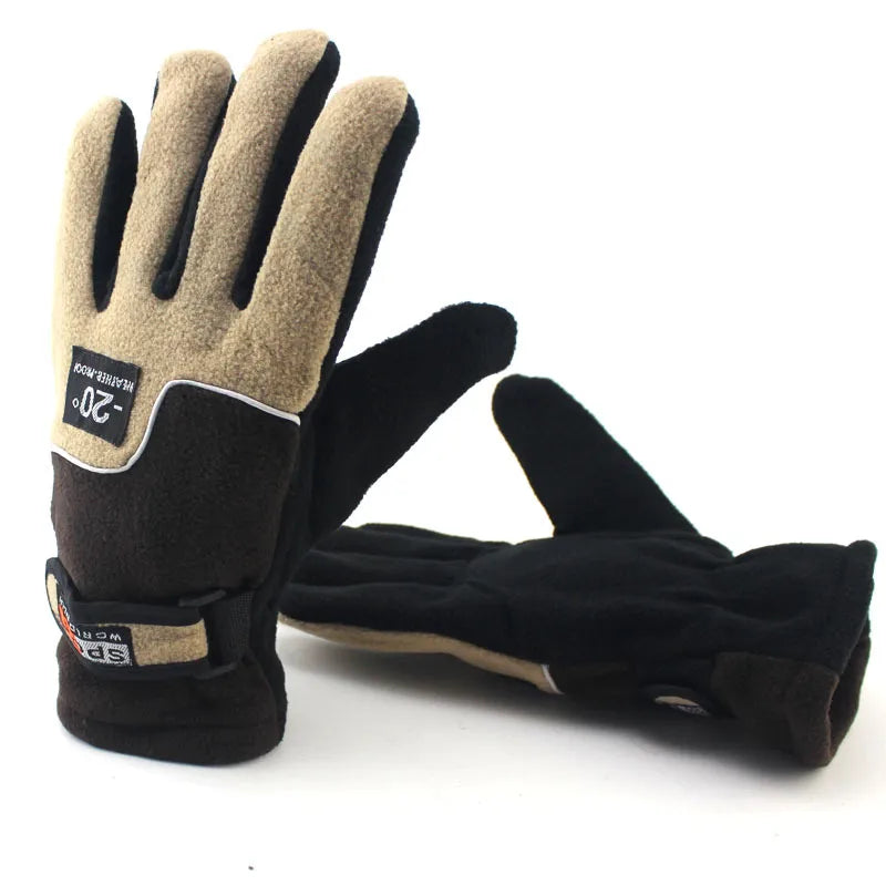 Gloves Men's Winter Couple's Gloves Riding Men's and Women's Winter Cycling Cold-proof Warm Outdoor Fleece Gloves