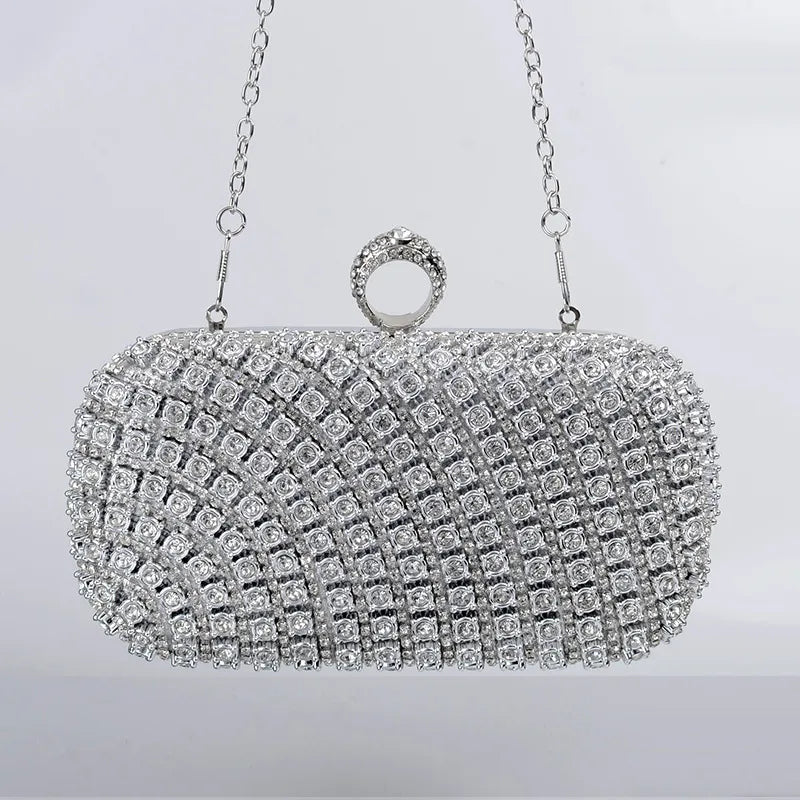 Plastic Metal Glittery Square Evening Bags