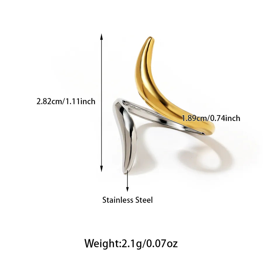 Wholesale Jewelry Casual Starfish Heart Shape Flower 304 Stainless Steel Open Rings