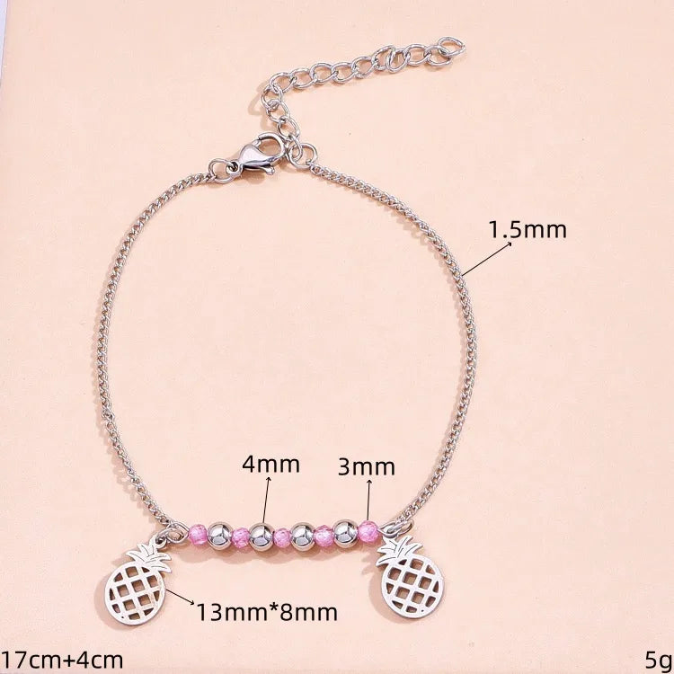 Casual Elegant Cute Tortoise Palm Life Tree 304 Stainless Steel Mostacilla Titanium Steel cable chain Bracelets In Bulk