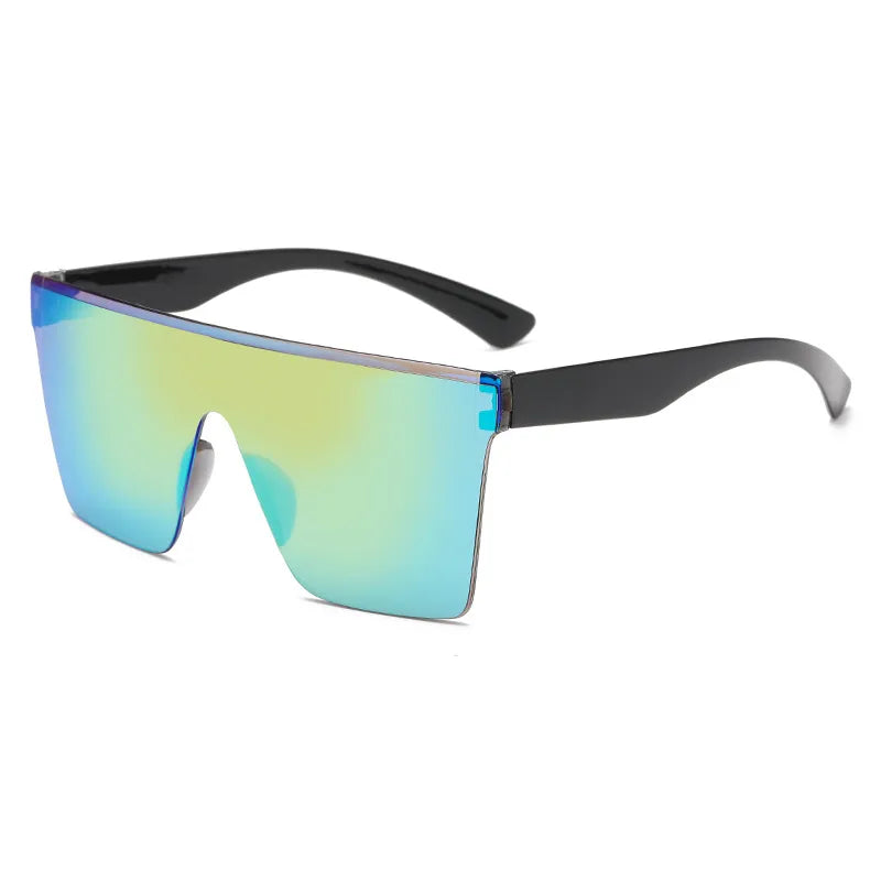 streetwear solid color pc square frameless men's sunglasses