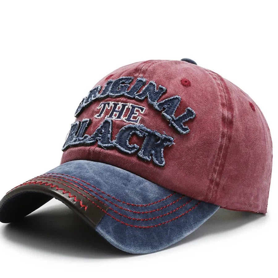 Washed Outdoorsy Baseball Cap With Embroidered Letters Unisex Sporty Fashionable Duckbill Cap Spring Autumn Simple Style