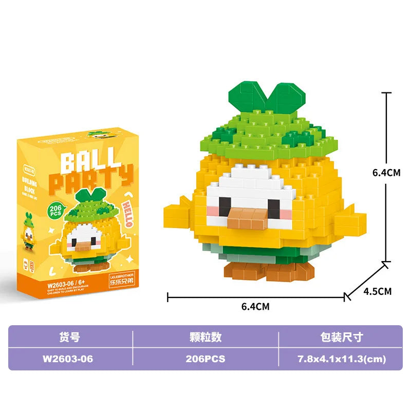 Children Unisex Animal Cartoon Plastic Building Toys