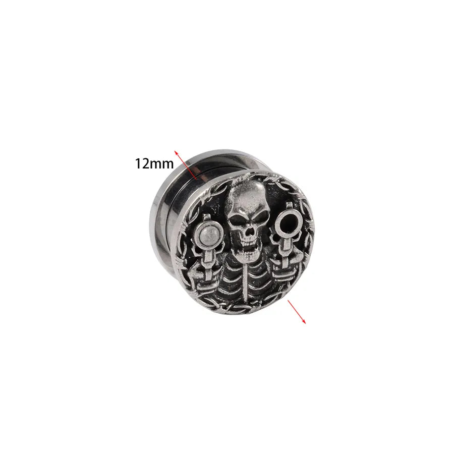 Hip-Hop Retro Solid Color 304 Stainless Steel Ear Studs