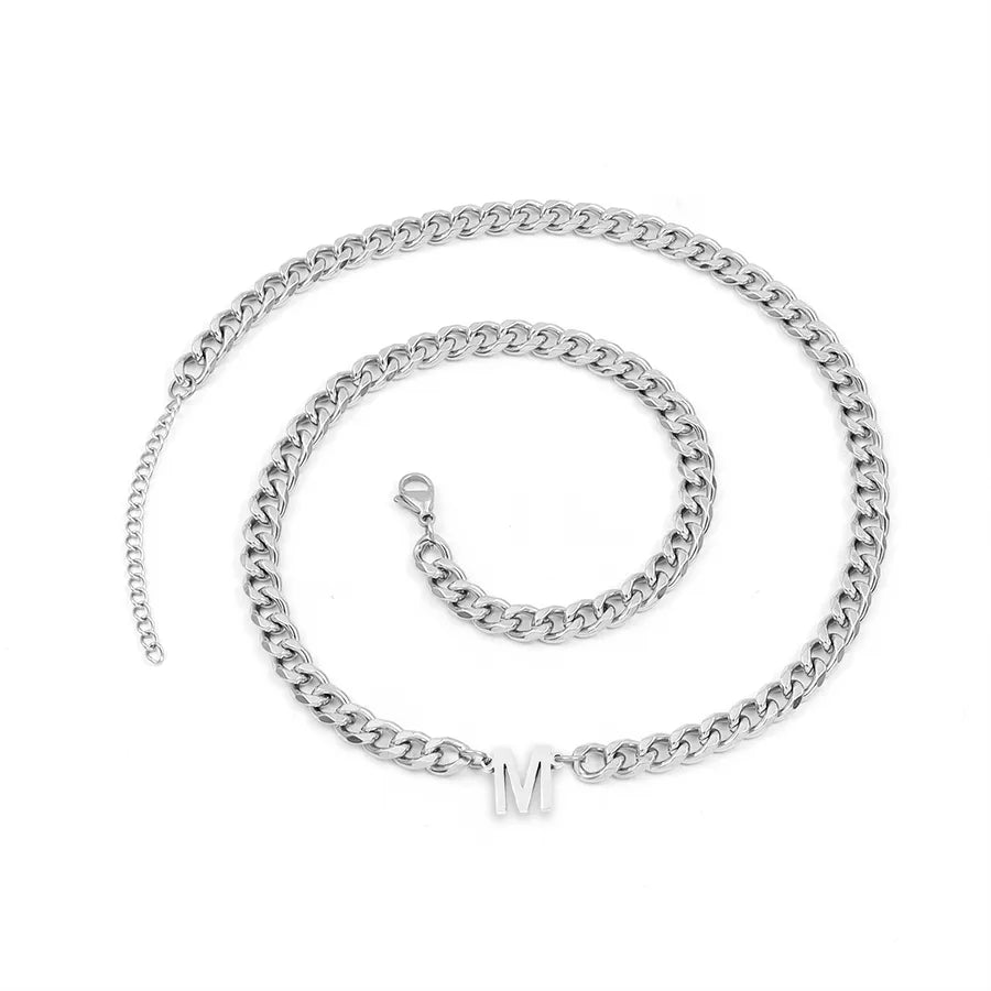 Retro Simple Style Classic Style Letter 201 Stainless Steel 304 Stainless Steel Men's Pendant Necklace