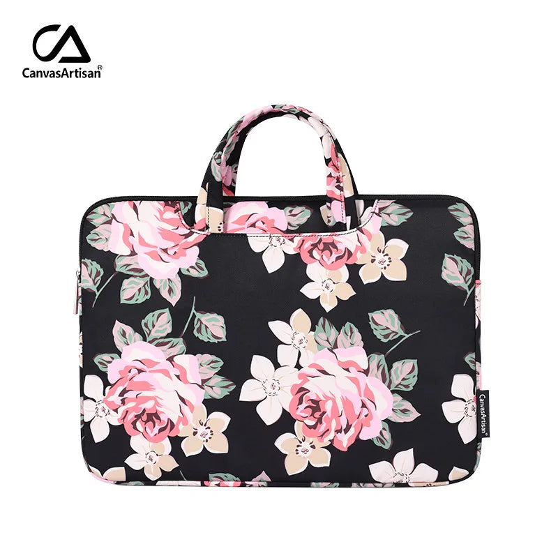 women's streetwear flower polyester waterproof briefcases