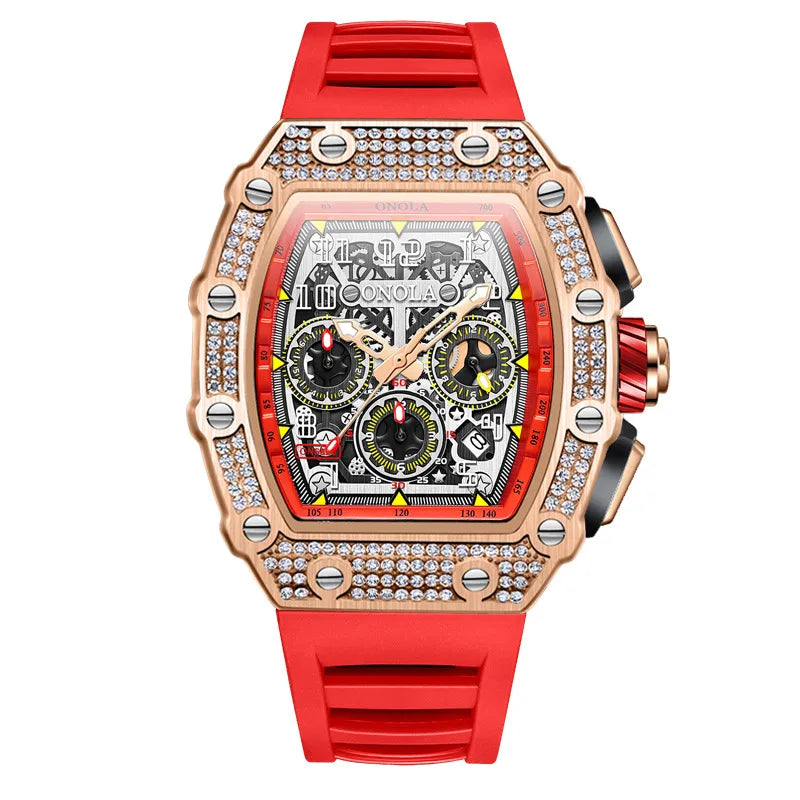 retro solid color buckle mechanical men's watches