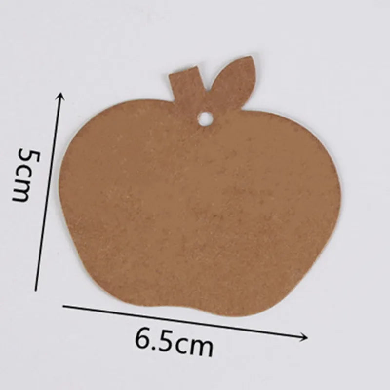 Fixed wholesale retro shaped cowhide Cardboard DIY graffiti bookmark label gift packaging bag tag message card