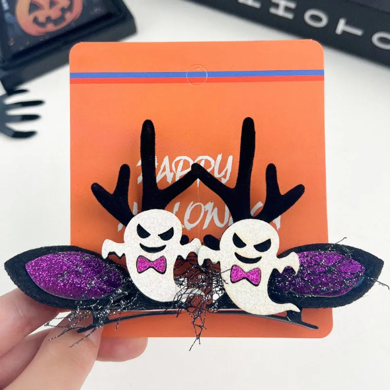 Halloween Hair Accessories Skull Clip Masquerade Duckbill Clip Devil Pumpkin Holiday Headwear Wholesale