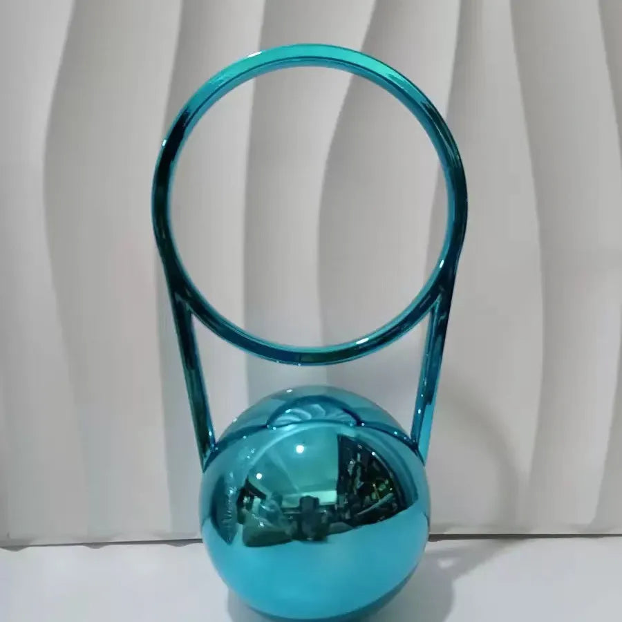 Elegant Round Ball Plated Handle PVC Dinner Bag Simple Fashion Show Handbag Small Fragrance Style  New Moon Bag Multicolor Splicing Macaron Color