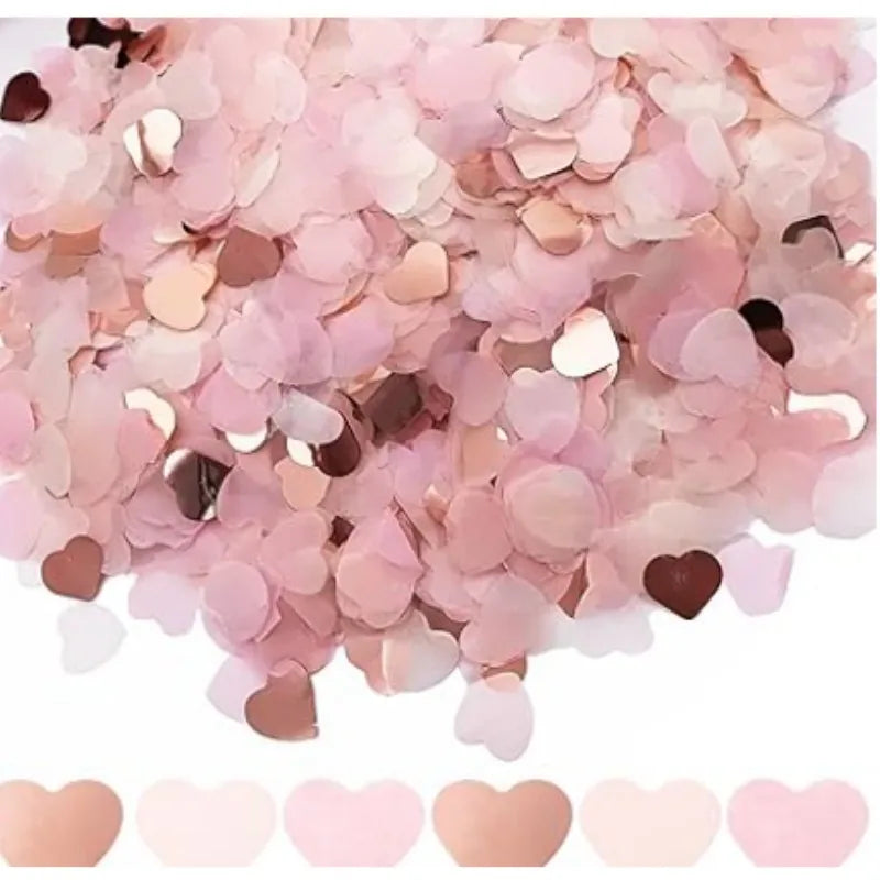 2.5cm heart-shaped love paper pieces Valentine's Day wedding venue hand-held throwing paper scraps transparent balloon filler
