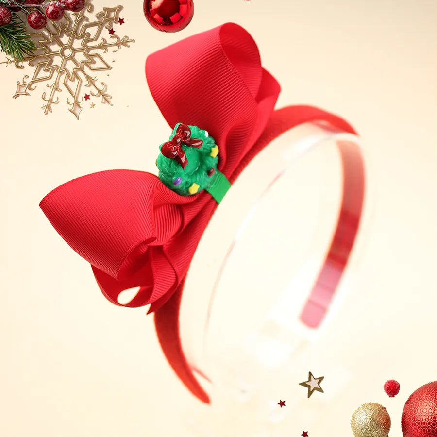Children's Christmas Party Hairband Cartoon 3D Snowman Santa Claus Accessories Hair Ornaments Festive Butterfly Knot Fabric