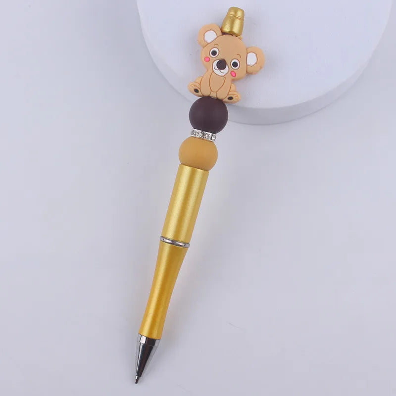 creative cartoon animal silicone bead color ballpoint pen