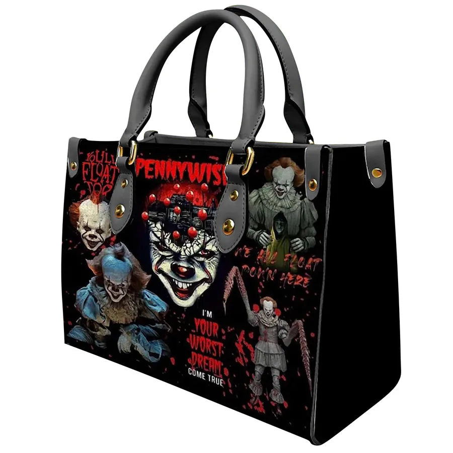 Halloween Women's Medium Pu Leather Letter Streetwear Square Hook Loop Tote Bag