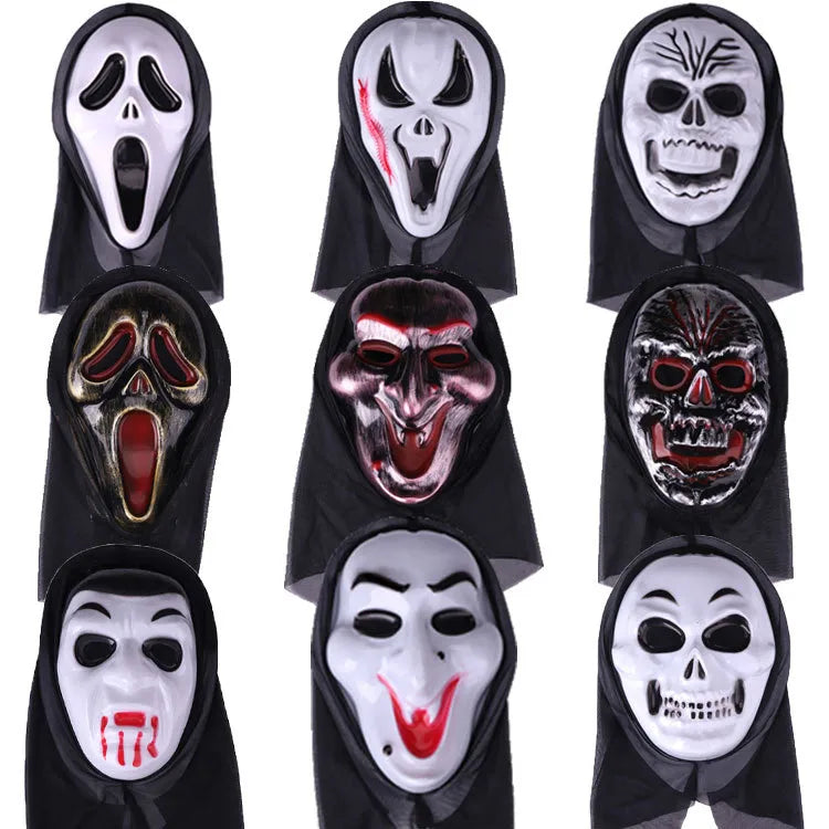 Halloween horror mask party masquerade whole person grimace scream pullover mask skeleton ghost mask