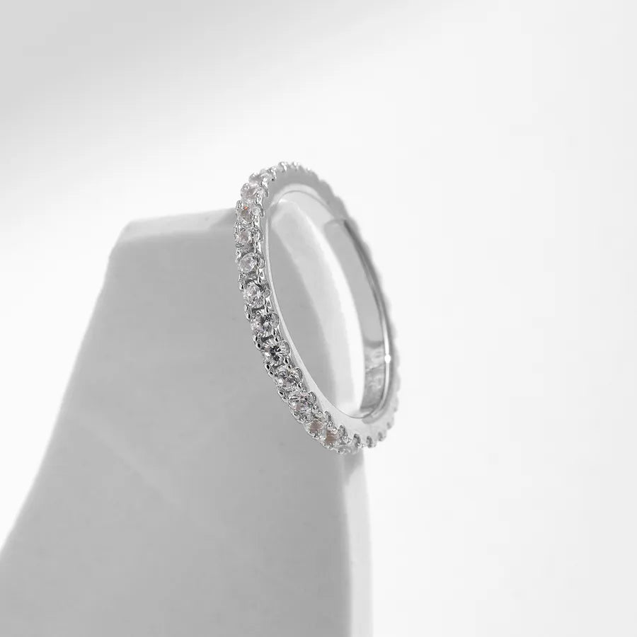 925 Sterling Silver Moissanite Round Rings