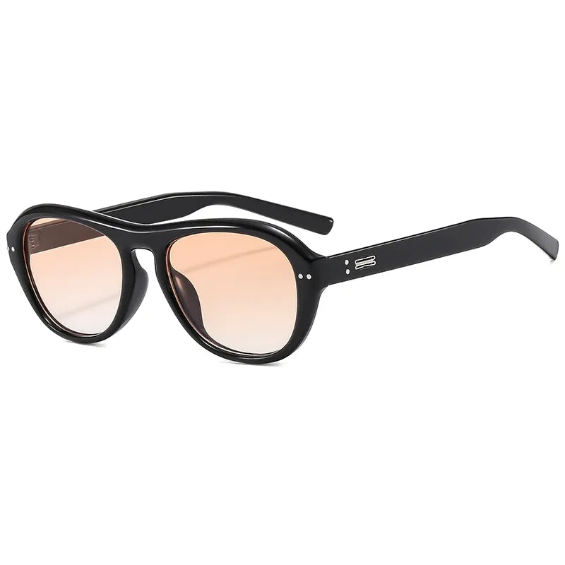 Simple Style Commute Solid Color Pc Oval Frame Full Frame Men's Sunglasses
