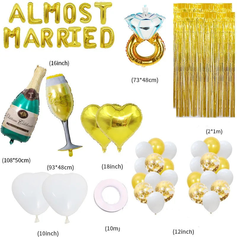 simple style letter heart shape aluminum film wedding daily party balloons