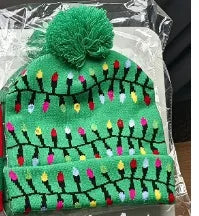 In Stock  Christmas Hat with Light Led Seven-Color Lights Adult Jacquard Hat Woolen Cap Men's and Women's Knitted Hat