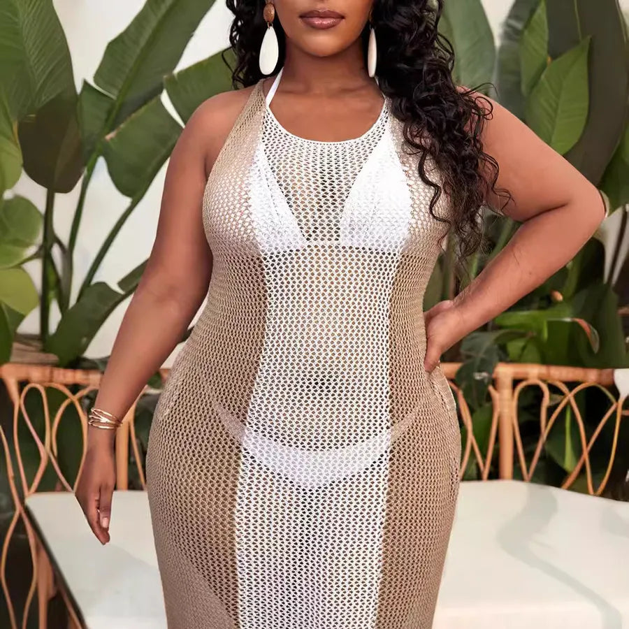 Women's Grid Sexy Cover Ups