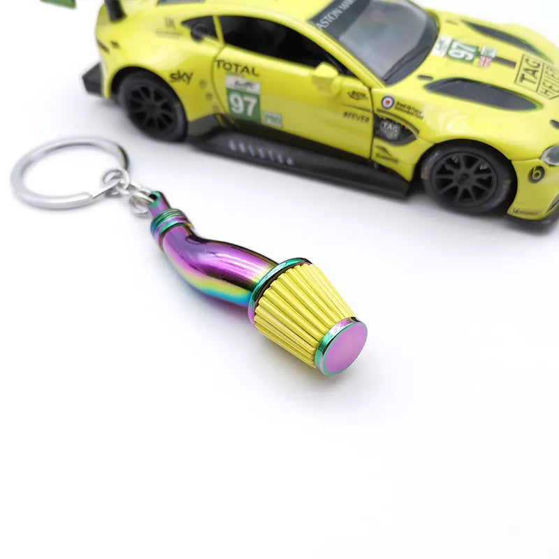 simple style brake disc turbine air filter zinc alloy unisex keychain