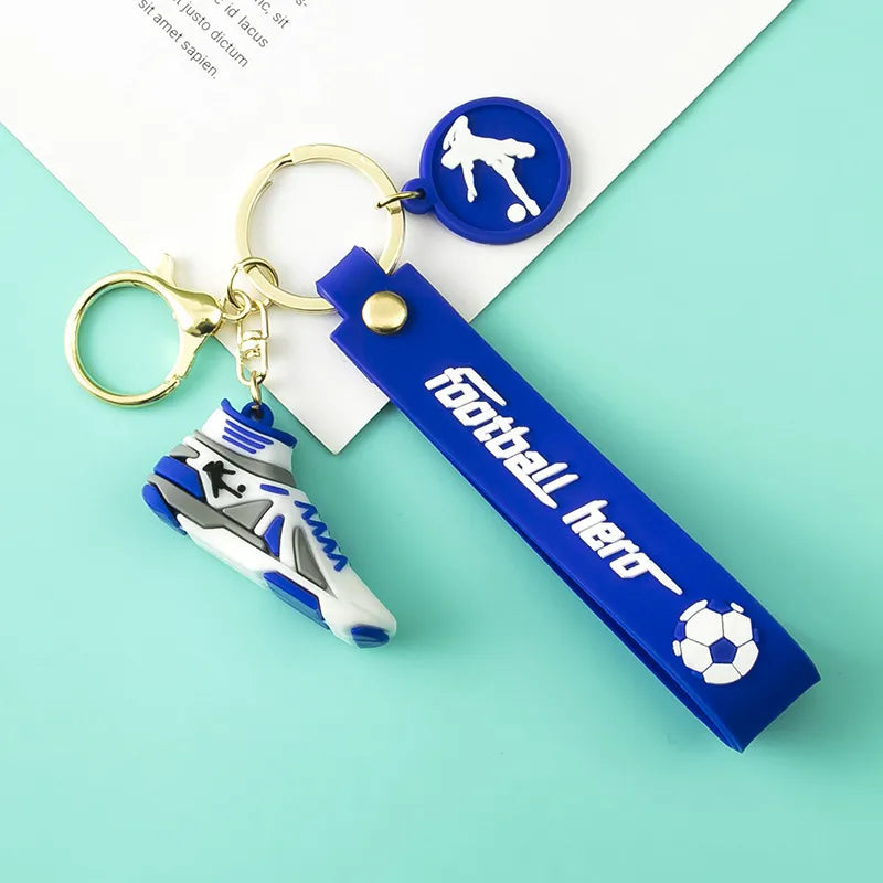 fashion letter football pvc unisex bag pendant keychain 1 piece
