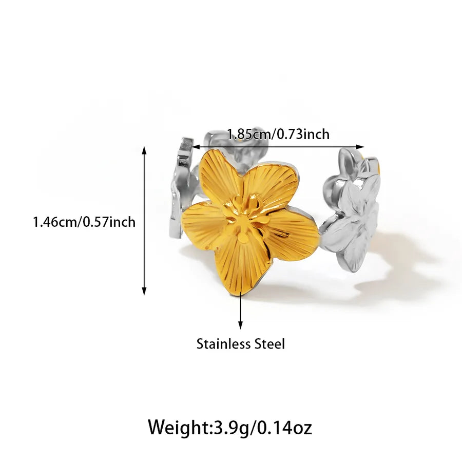 Wholesale Jewelry Hawaiian Tropical Streetwear Solid Color 304 Stainless Steel Rings