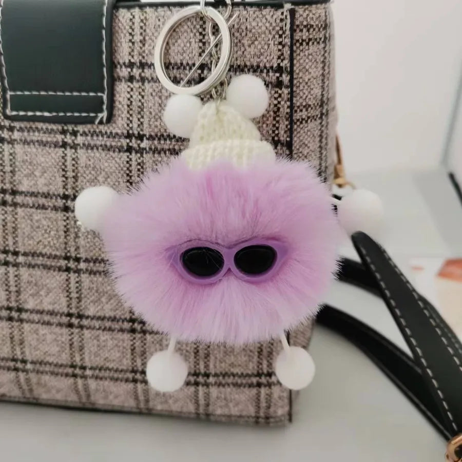 Plush elf spot imitation Rex rabbit fur elf bag pendant plush hook key chain Rex rabbit fur pendant New