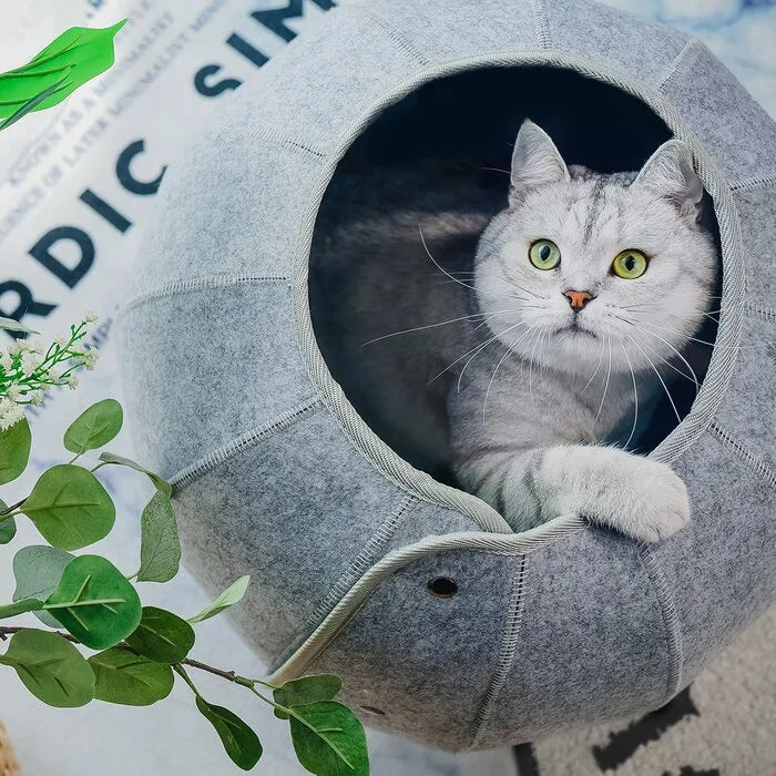 simple style felt cloth solid color pet bed