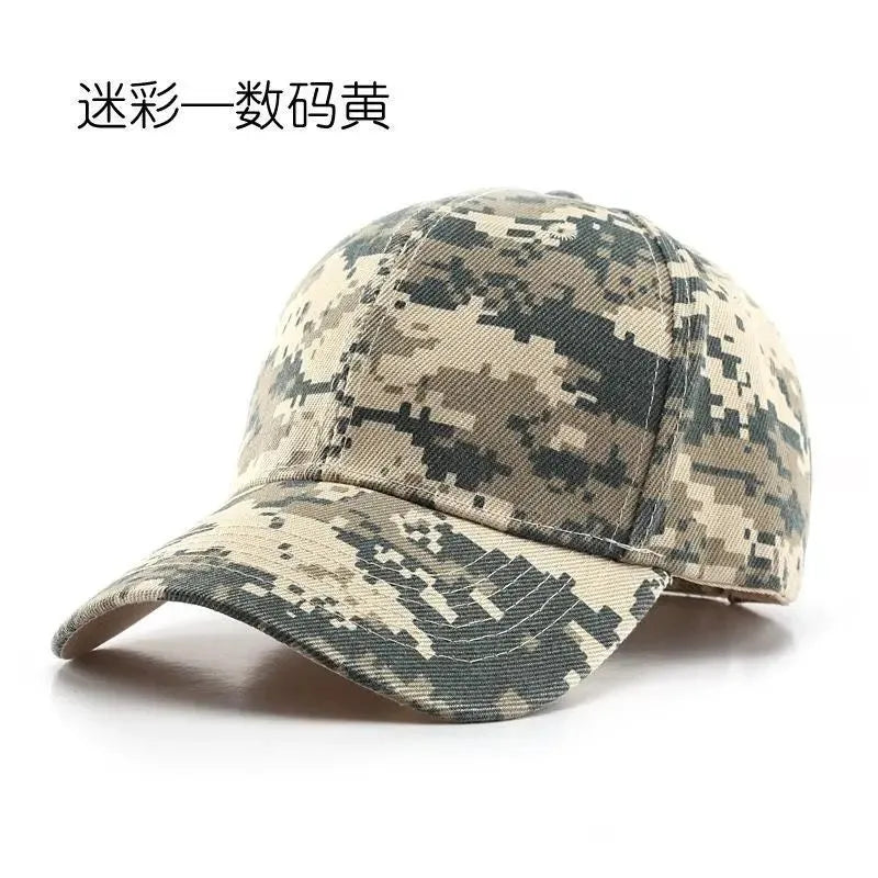 Outdoor Sports Sun Protection Hats Men's Tactical Military Camping Mountain Climbing Fishing Baseball Caps Digital Camouflage