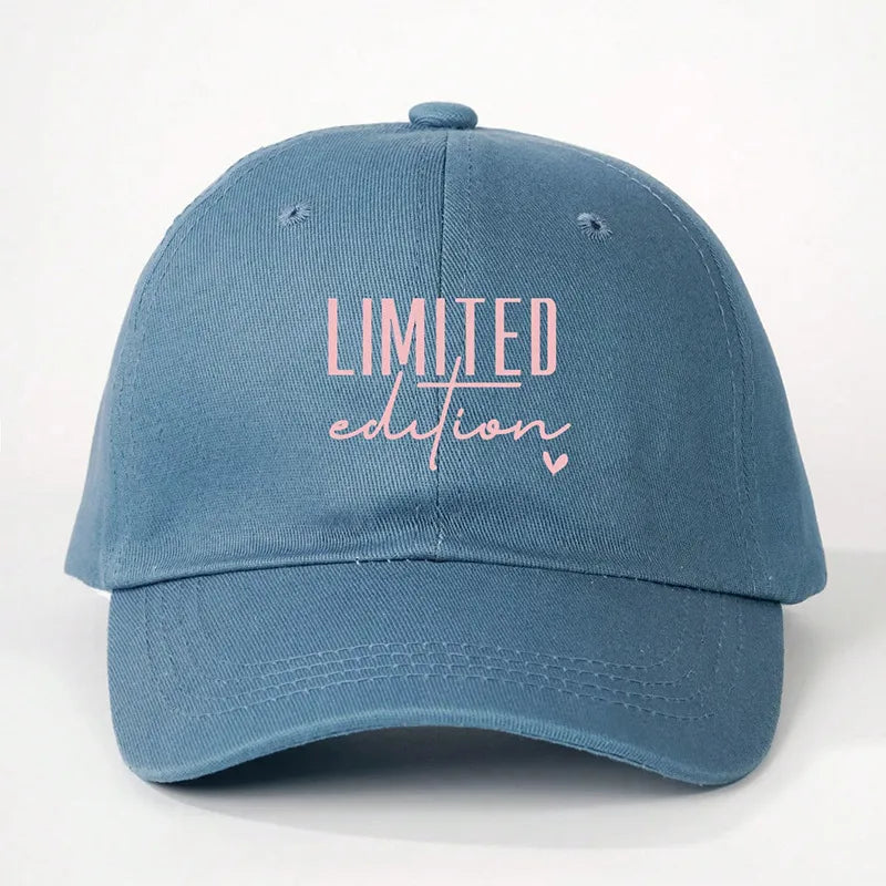Unisex INS Style Casual Vacation Vocabulary Words/Name Curved Eaves Baseball Cap
