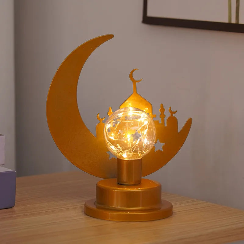 Casual Romantic Moon Iron Indoor Family Gathering Party Night Lights Led Lights Night Lights